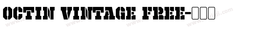 Octin Vintage Free字体转换